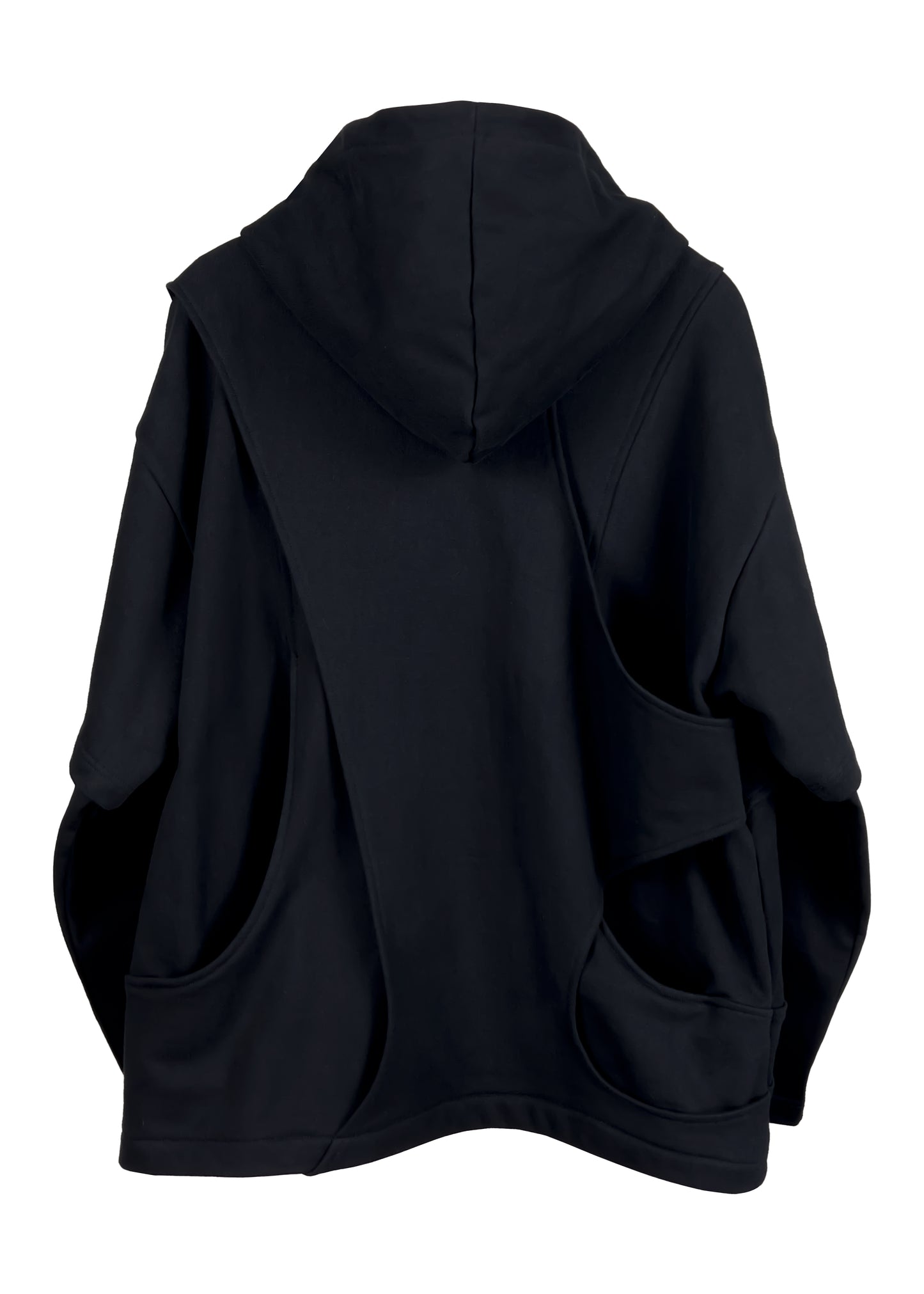 3 layer curved line hoodie