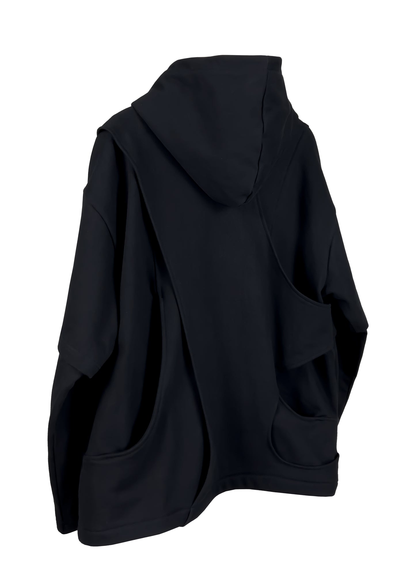 3 layer curved line hoodie